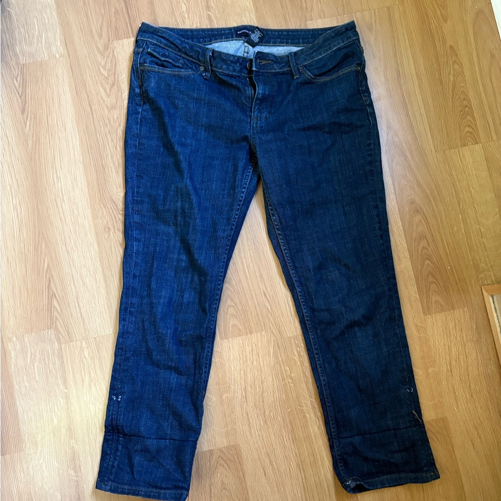 Banana Republic Dark Blue Straight Leg Jeans